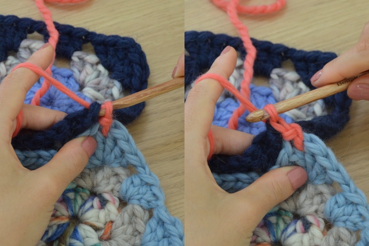 Metodo #3: Punto Zig-Zag Come unire le Mattonelle Granny: 4 metodi