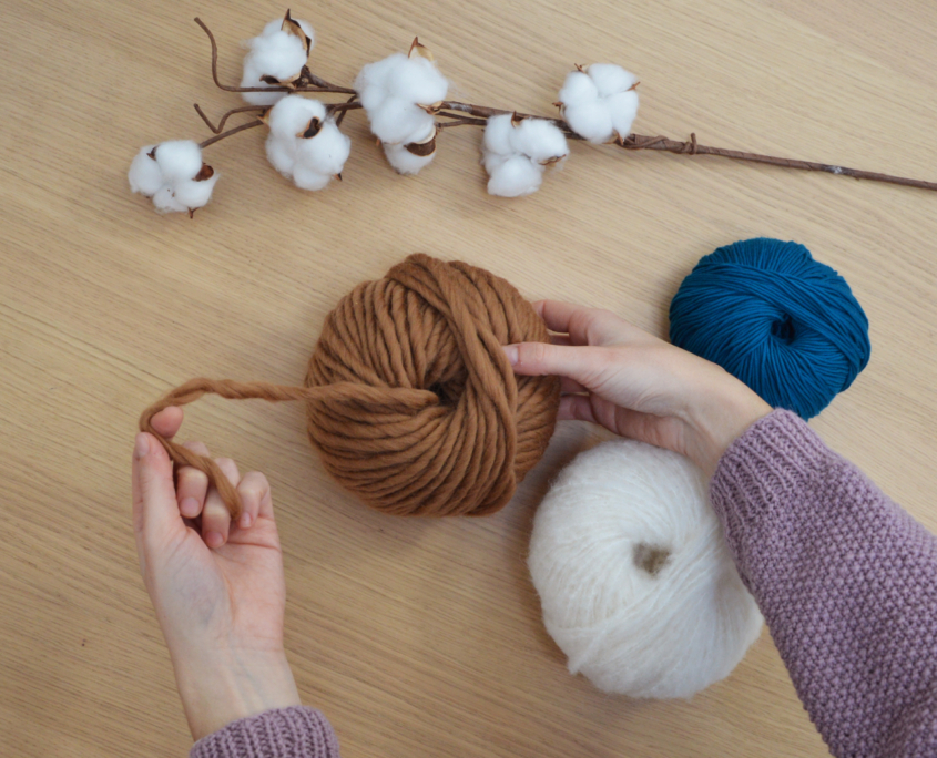 Avviare un nuovo gomitolo dal capo interno