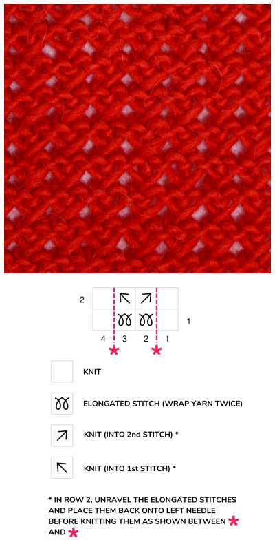 Bettaknit - Tiny Hearts Lace Stitch
