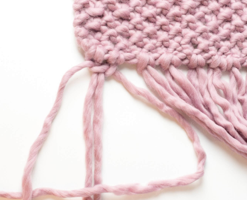 nodo per frange a macramè