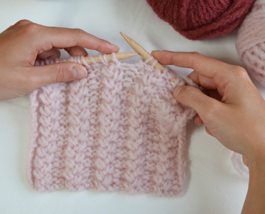 Punto Spighe ai ferri, tutorial maglia