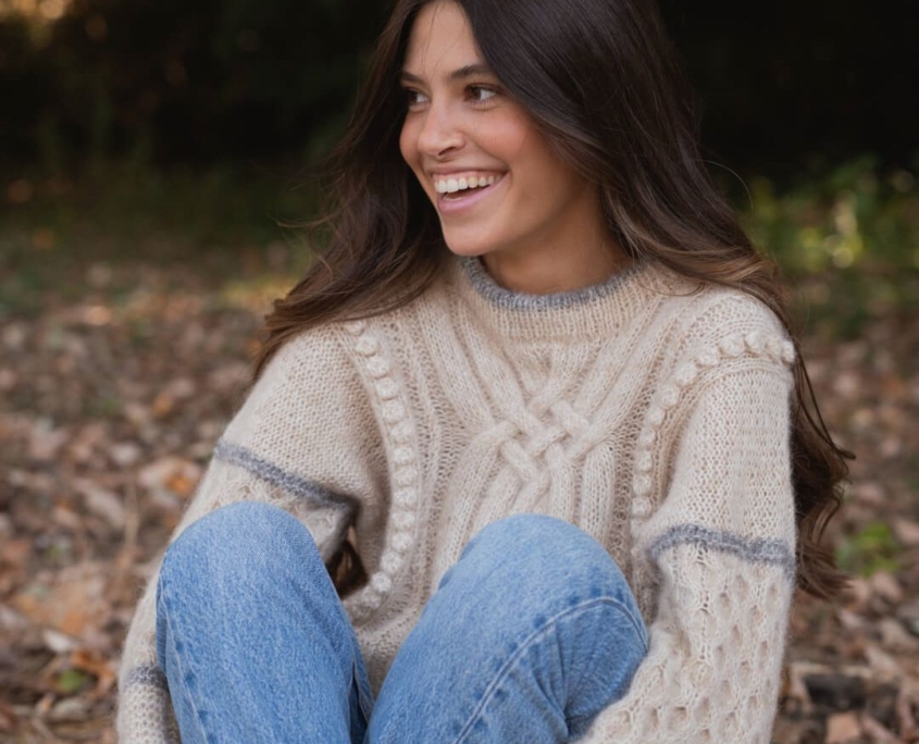 Maglione lavorato ai ferri